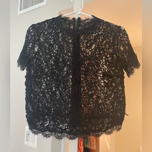 Zara Black Patterned Top